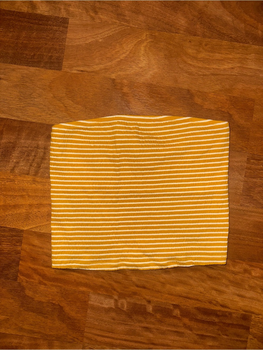 American Eagle Outfitters Yellow and White Striped Tube Tank